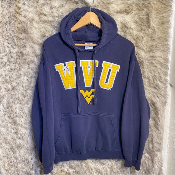 Other - WVU West Virginia university hoodie sweater blue large men’s small